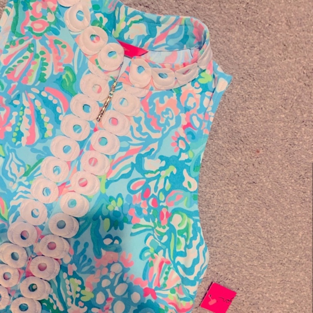 High collar Lilly Pulitzer shift dress